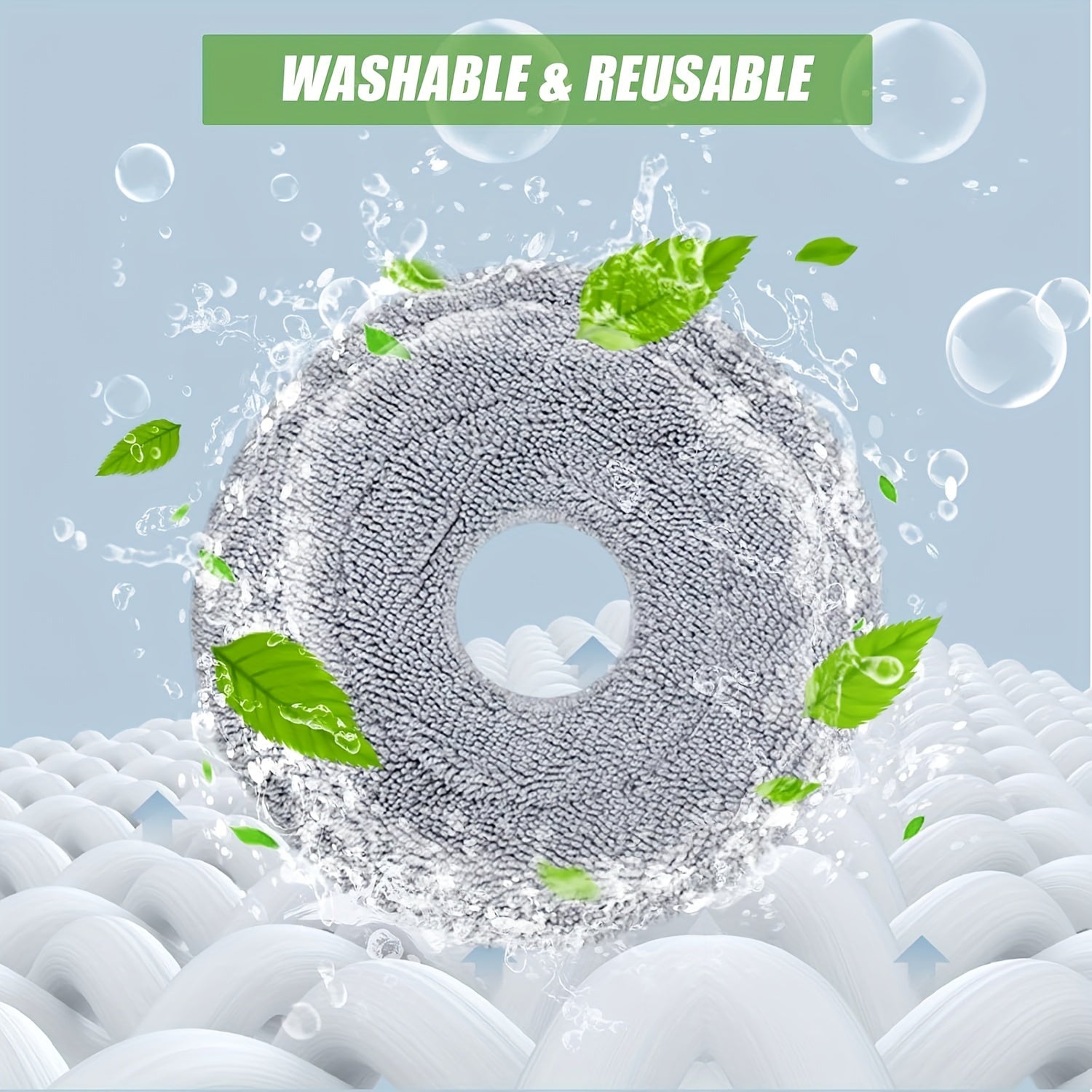 Микрофибровые насадки для швабры, многоразовые, моющиеся, совместимы с роботами-пылесосами