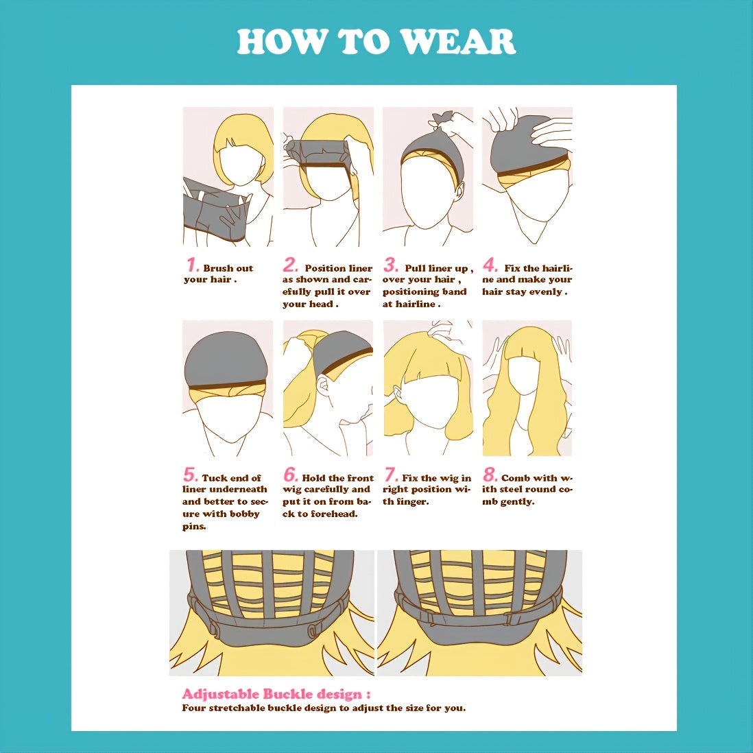 Kozplay uchun Harajuku uslubidagi qisqa peruka, kumush oq pufak soch