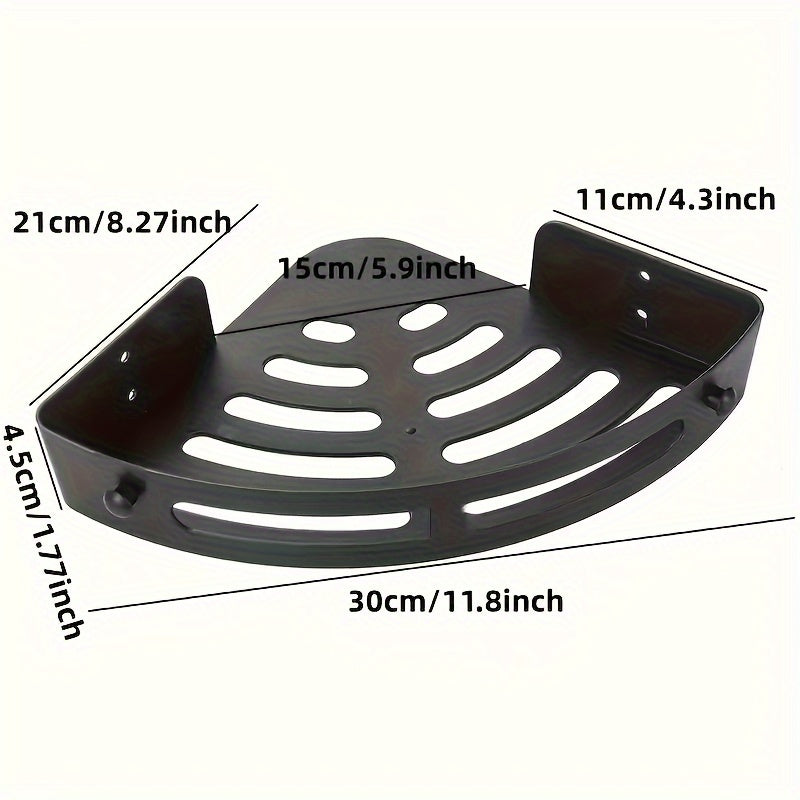 Qurilma uchun yopishqoq bilan o'rnatiladigan burchakli dush qutisi, hammom uchun tashkilotchi