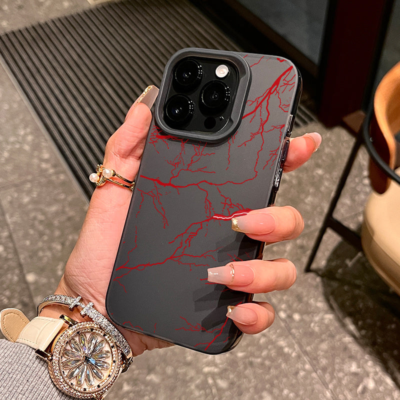 Red Matte TPU Phone Case for iPhone 11-16 Pro Max with Lens Protection
