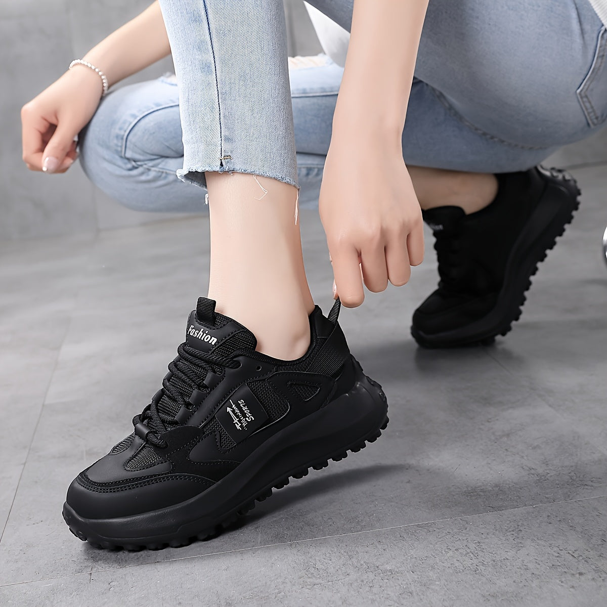 Women's Beige Mesh Casual Running Shoes with Support and Non-Slip Sole