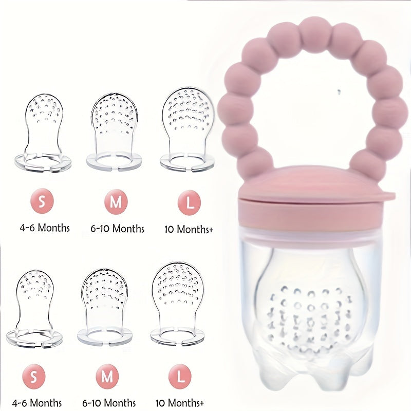 7-Piece Silicone Baby Food Feeder Set for 4-10 Months with Teething Nibblers
