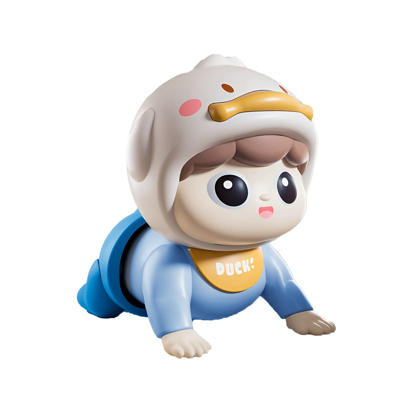 Interactive Crawling Toy for Toddlers with Music Speech Learning in White Pink Yellow