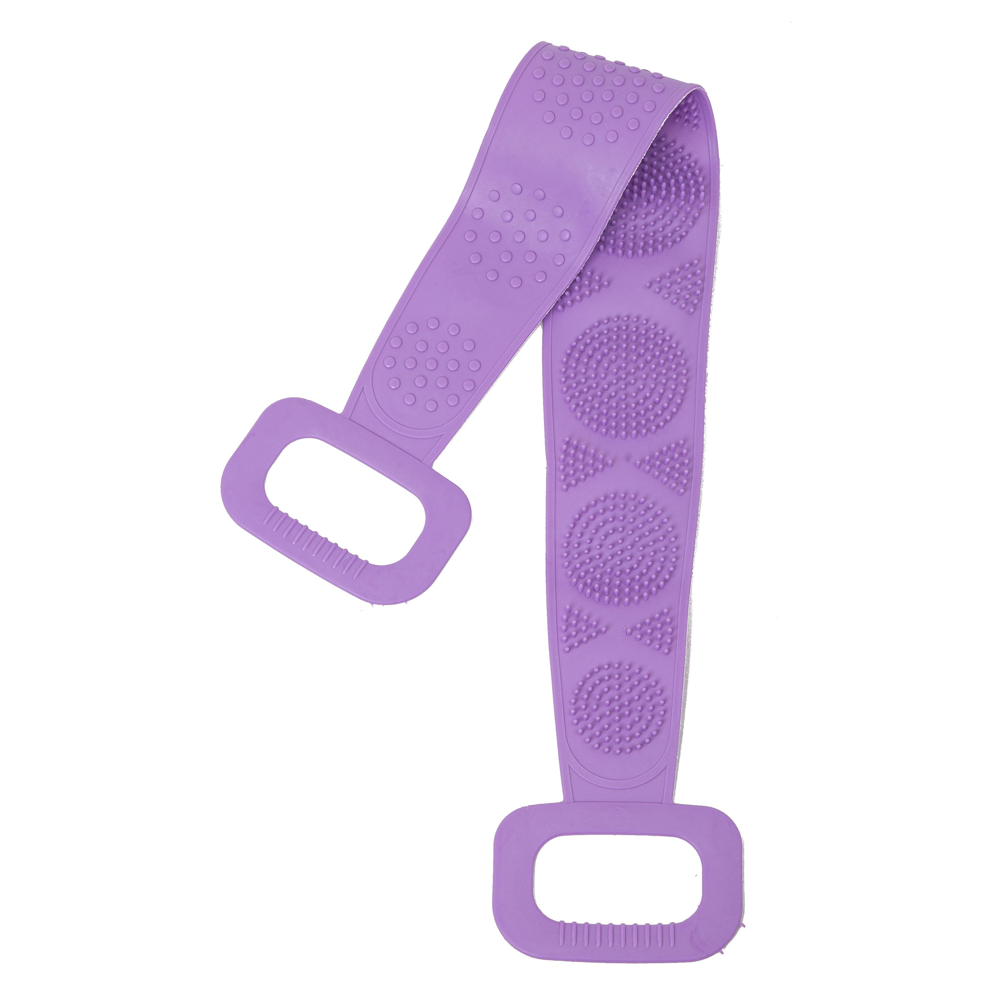 Cepillo de baño de silicona exfoliante con esponja para la ducha y mango largo