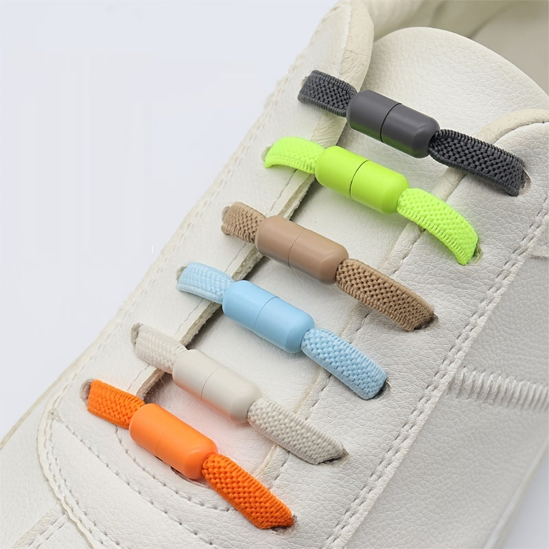 Elastic No-Tie Shoelaces for Sneakers Lightweight Mesh Lace-Up Shoes in Multiple Colors