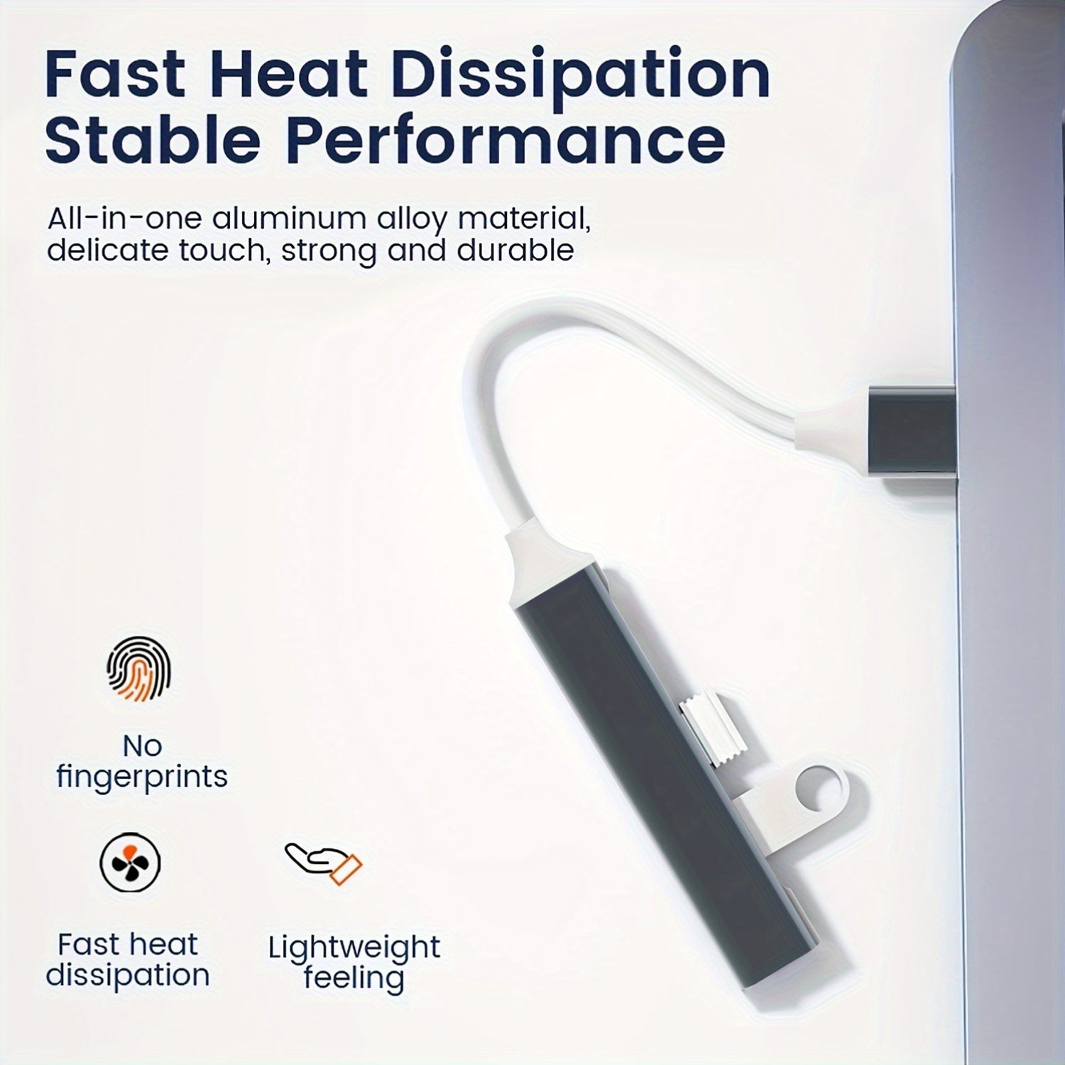 4-in-1 USB C Hub Quad-Port High-Speed Data Transfer Charging Compatible with MacBook Surface XPS PC