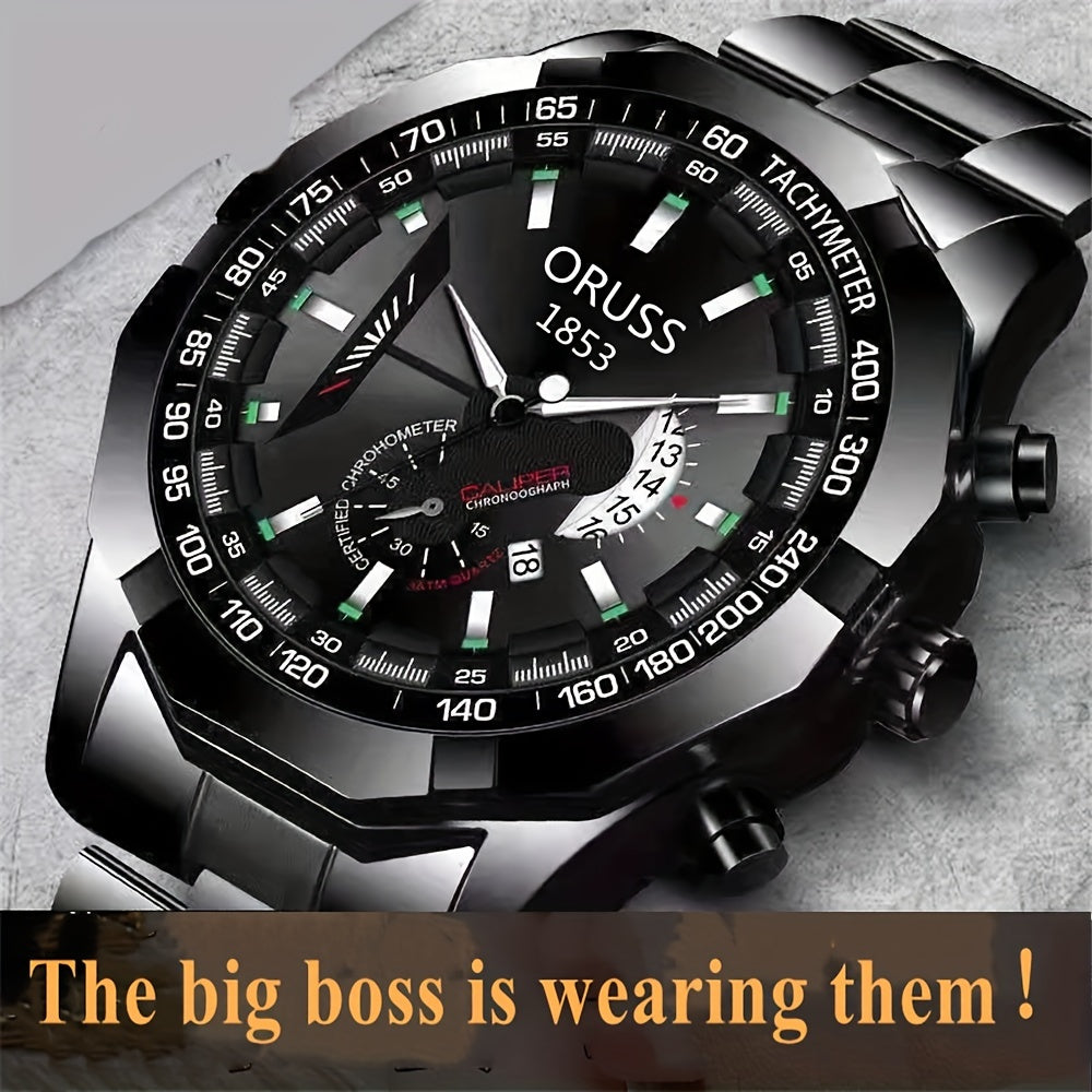 Men's Watch Stylish Durable Leather Business Casual Gift for Men