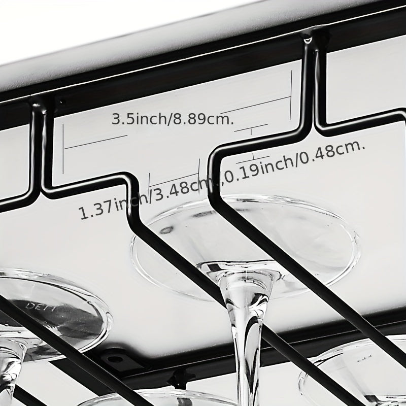 Inverted Wine Glass Rack with 3/4/5 Slots for Kitchen and Dining Storage