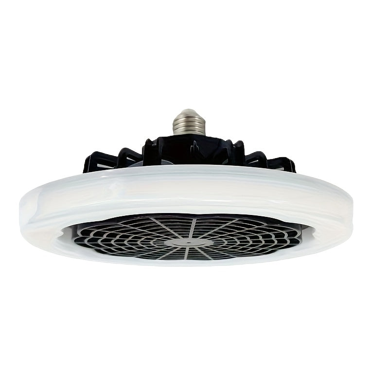 Remote-Controlled E27 Fan Light with Adjustable Smart LED, Quiet Airflow