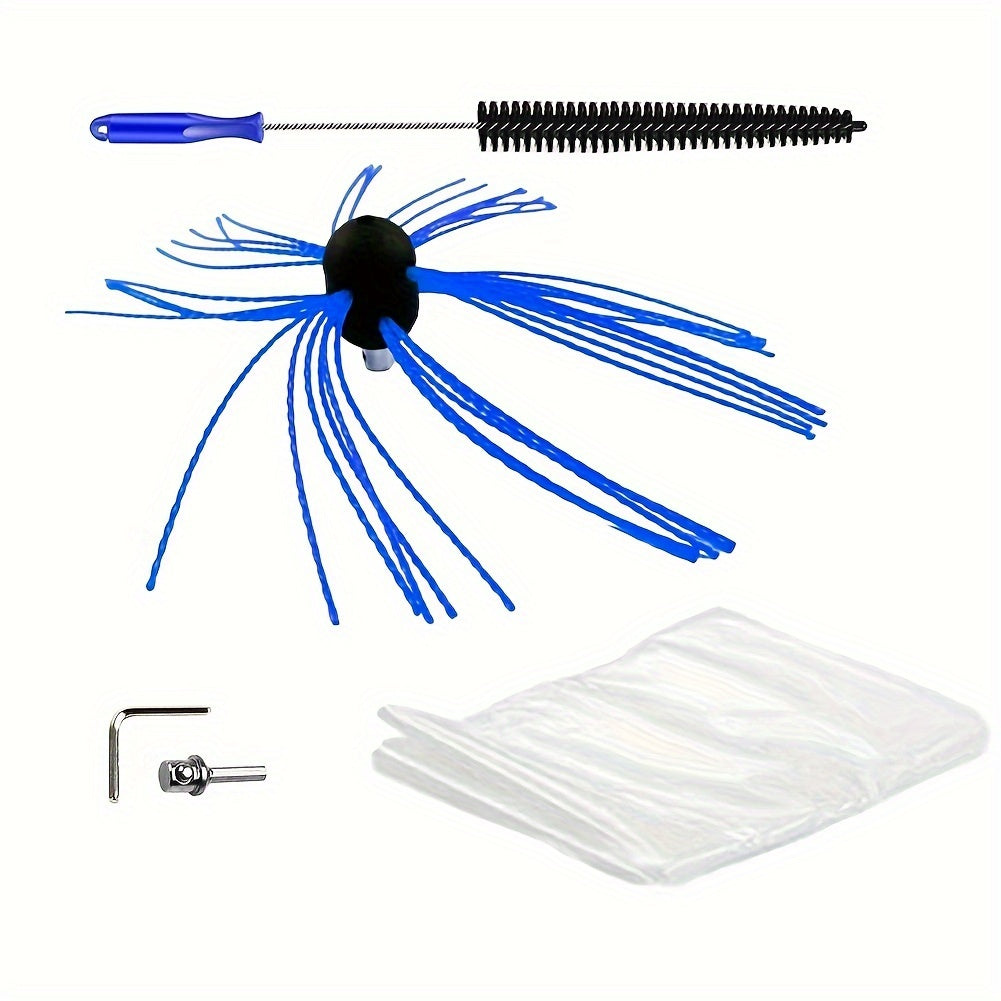 Chimney Brush Kit mustahkam plastmassdan yasalgan tozalash asboblari bilan kanalni tozalash uchun