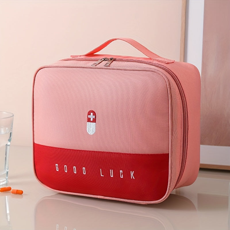 Botiquín de primeros auxilios de poliéster resistente al agua para acampar, senderismo, viajes, compacto, kit médico de emergencia