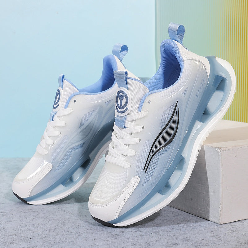 Women's Breathable Athletic Sneakers Lightweight Non-Slip White Blue