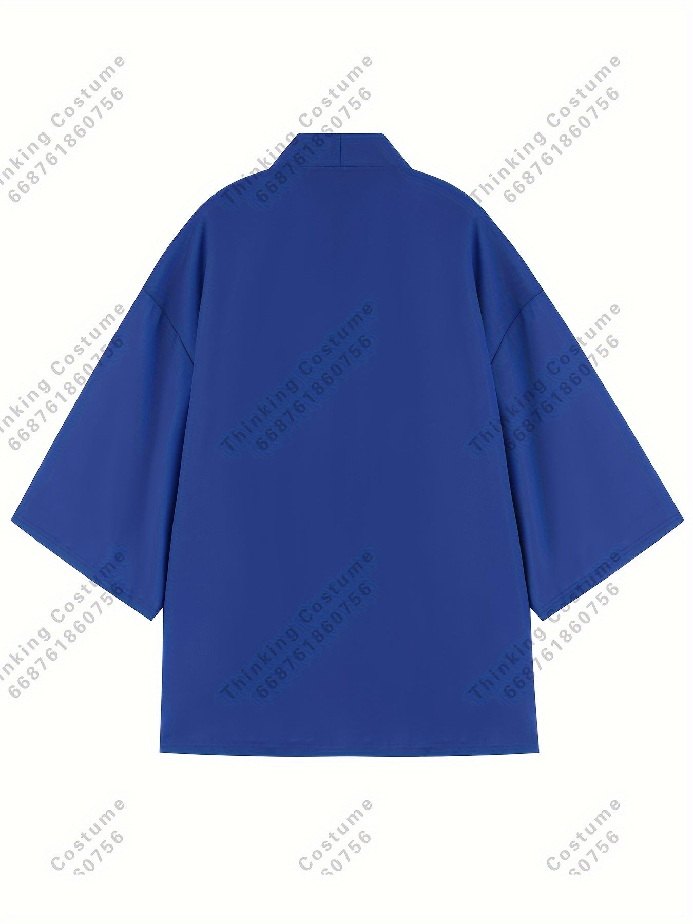 Men's Lightweight Polyester Kimono Cardigan in Mustard Yellow with Half Sleeves for Casual Summer Wear