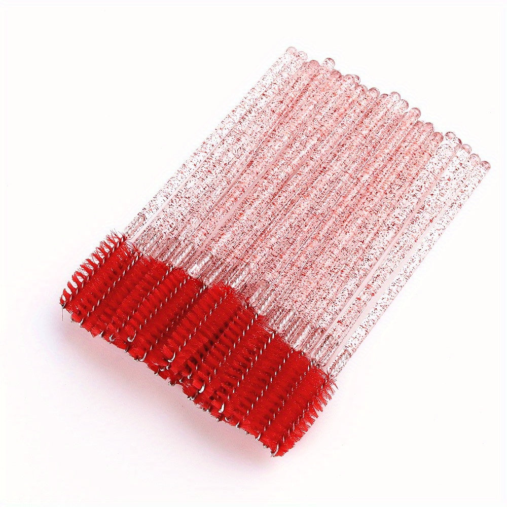 50 piezas de varillas desechables para máscara, juegos de aplicadores para pestañas y cejas