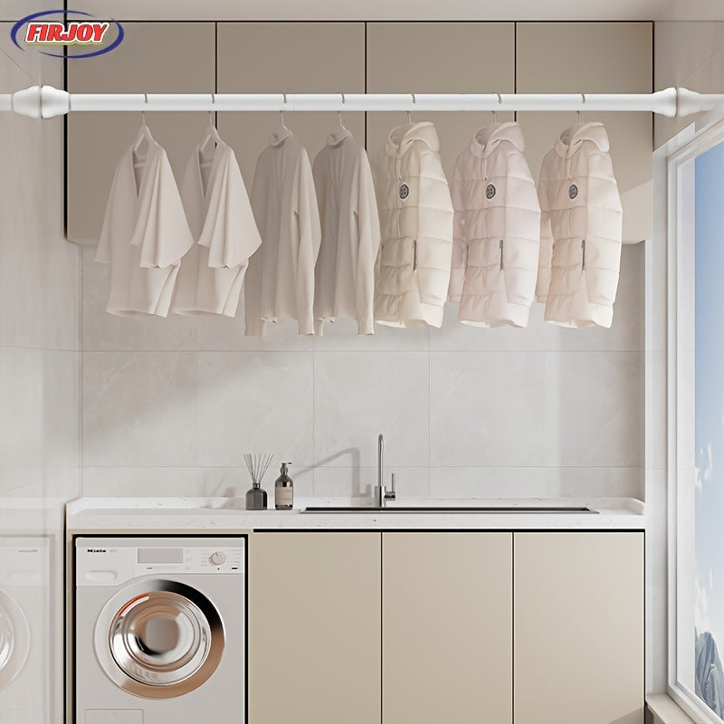 Adjustable Stainless Steel Shower Curtain Rod No-Drill Extendable for Bathroom