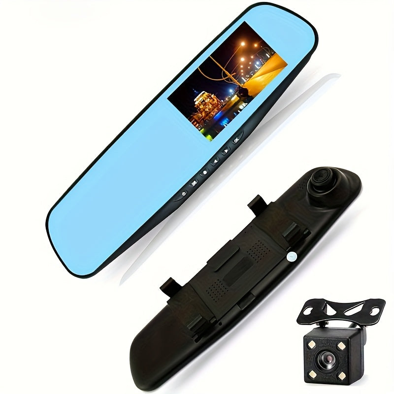 HD Dual Lens Car Dash Cam Night Vision Loop Recording 1080p 64GB Memory