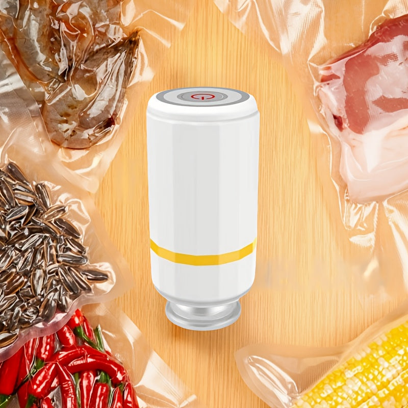 Kichkina portativ oziq-ovqat vakuum yopishqoq USB bilan qayta zaryadlanadigan, quruq va ho'l saqlash uchun