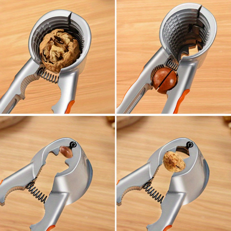 Multi-Functional Zinc Alloy Nutcracker Seafood Sheller Dual Jaw Kitchen Tool