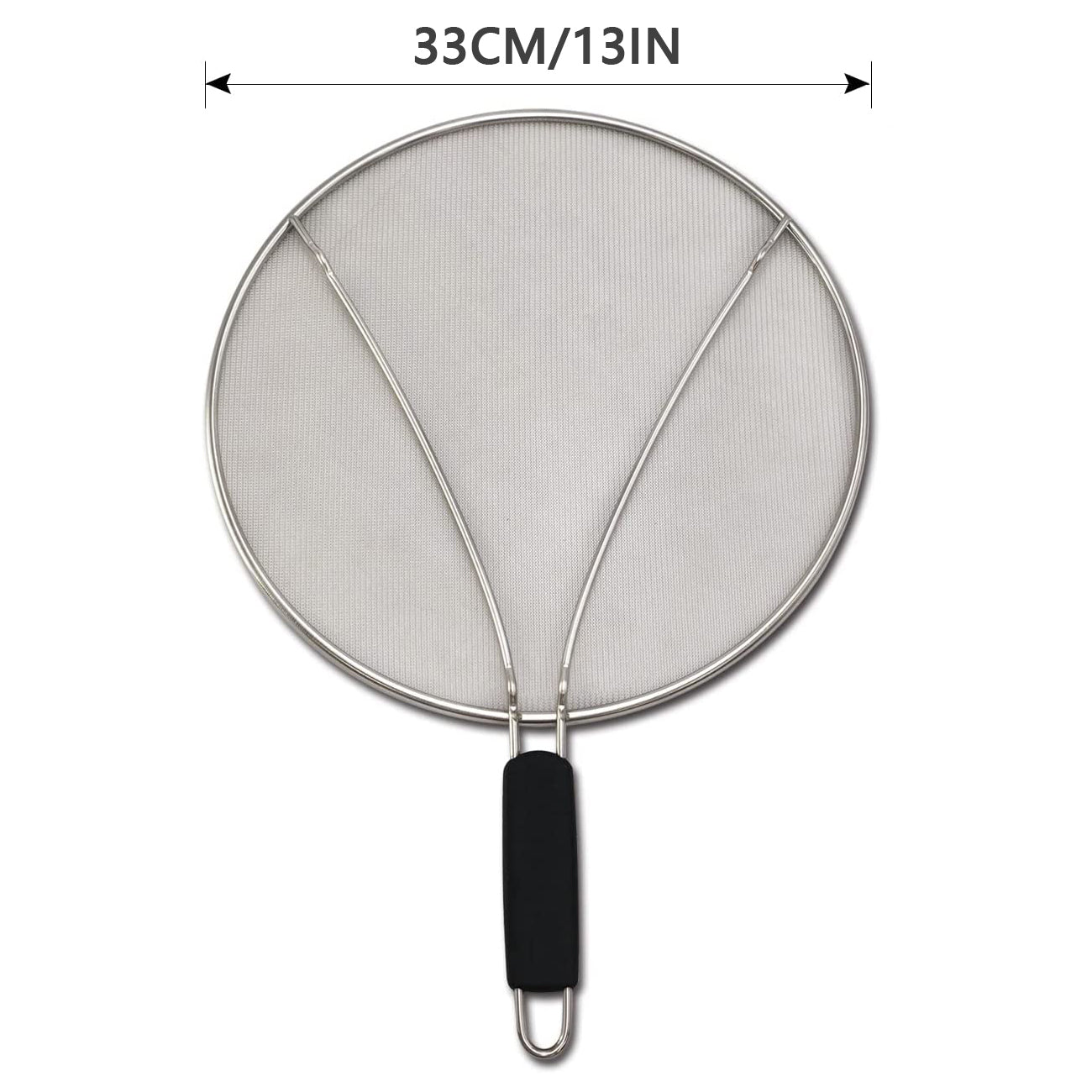 Heavy-Duty Stainless Steel Splatter Guard for Frying Pans 29cm 33cm
