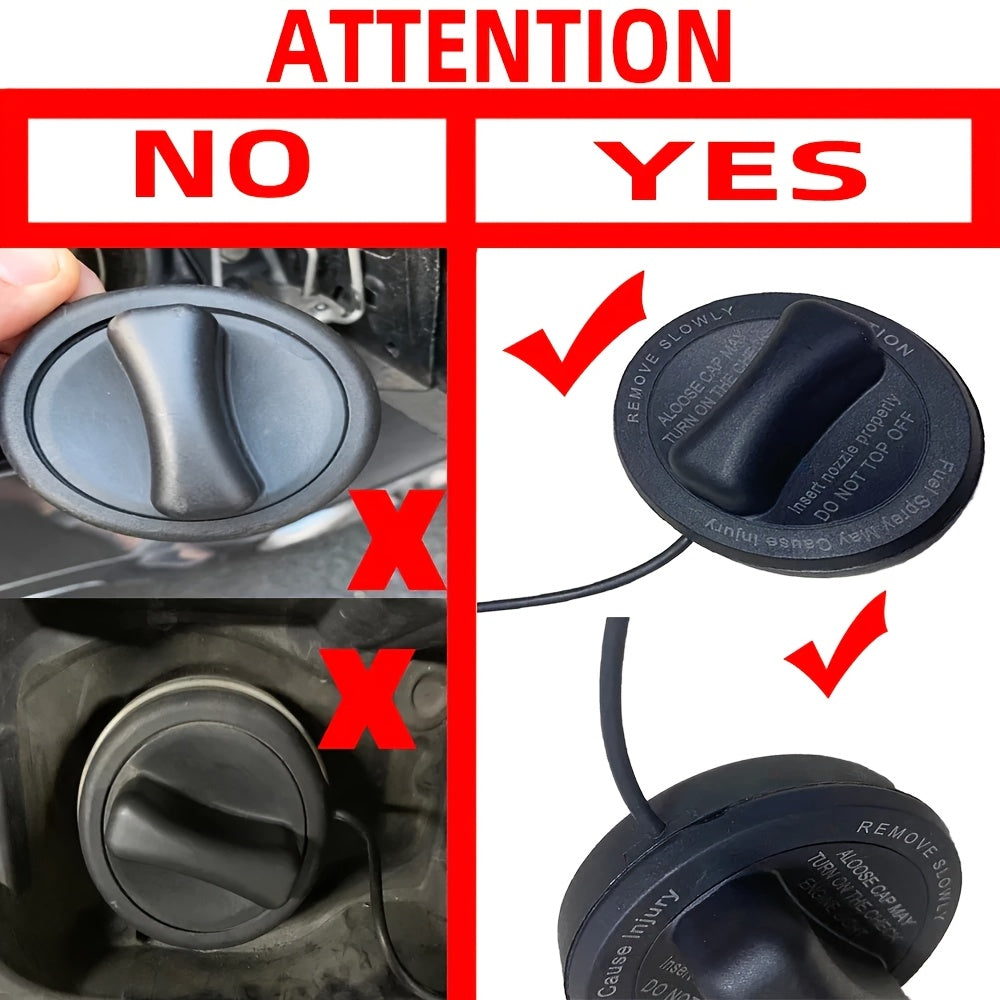 Universal Black Fuel Cap with Anti-Lost Rope for Car Fuel Tank