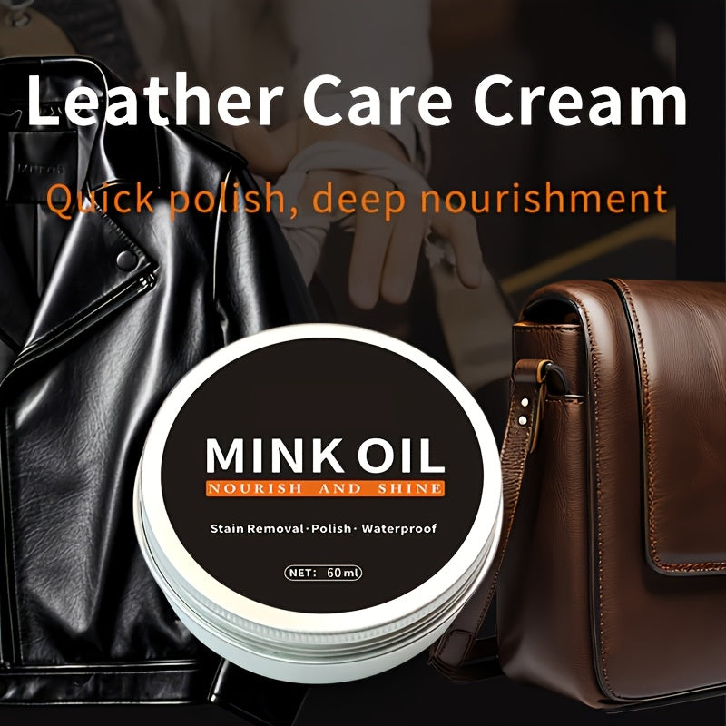 Leather Care Nourishing Cream 60G/2.11Oz for Leather Jackets Shoes Bags