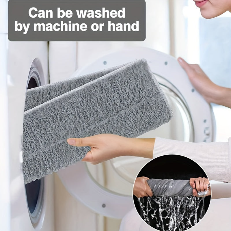 7-Color Flat Mop and Bucket Set with Microfiber Pads for Tile Hardwood Floors