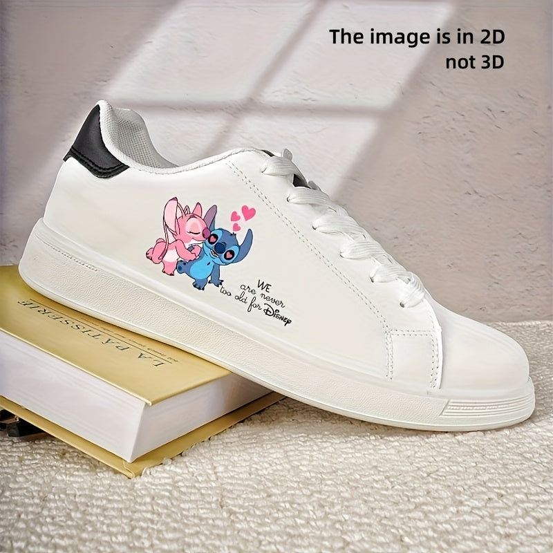 Unisex Casual Sneakers White Black Tail Low-Top Sports Shoes Lightweight