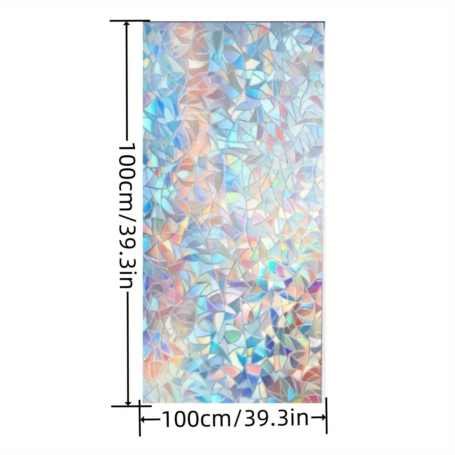 Reusable Colorful Geometric Vinyl Privacy Film for Windows Heat UV Protection