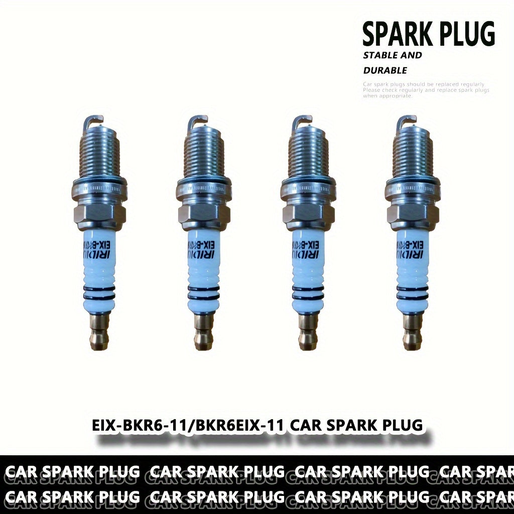 4 шт. свечей зажигания BKR6EIX-11 для автомобильных двигателей, высокая производительность, совместимы с несколькими моделями