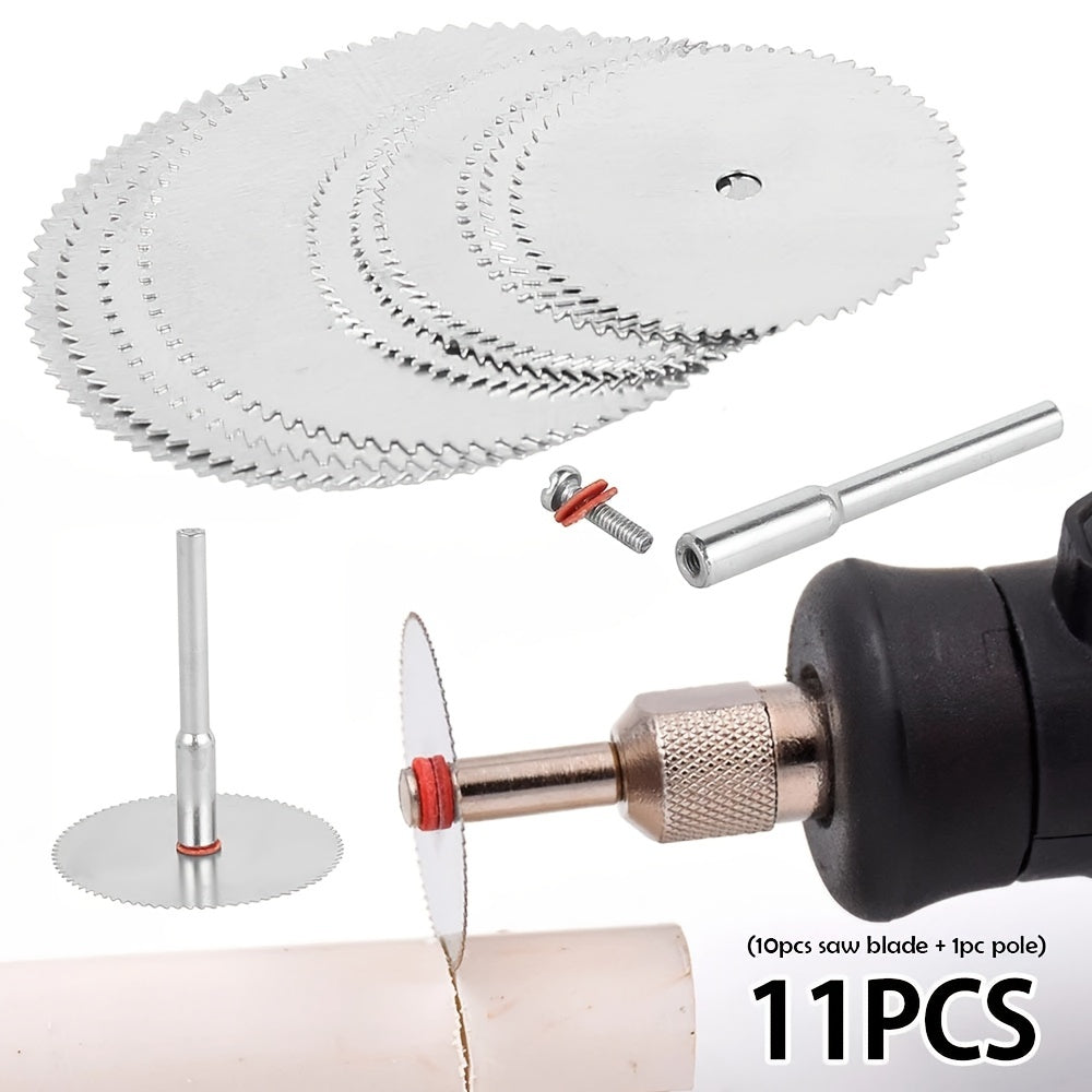 11-Piece High-Speed Steel Circular Saw Blade Set for Wood Cutting 22mm 25mm 32mm