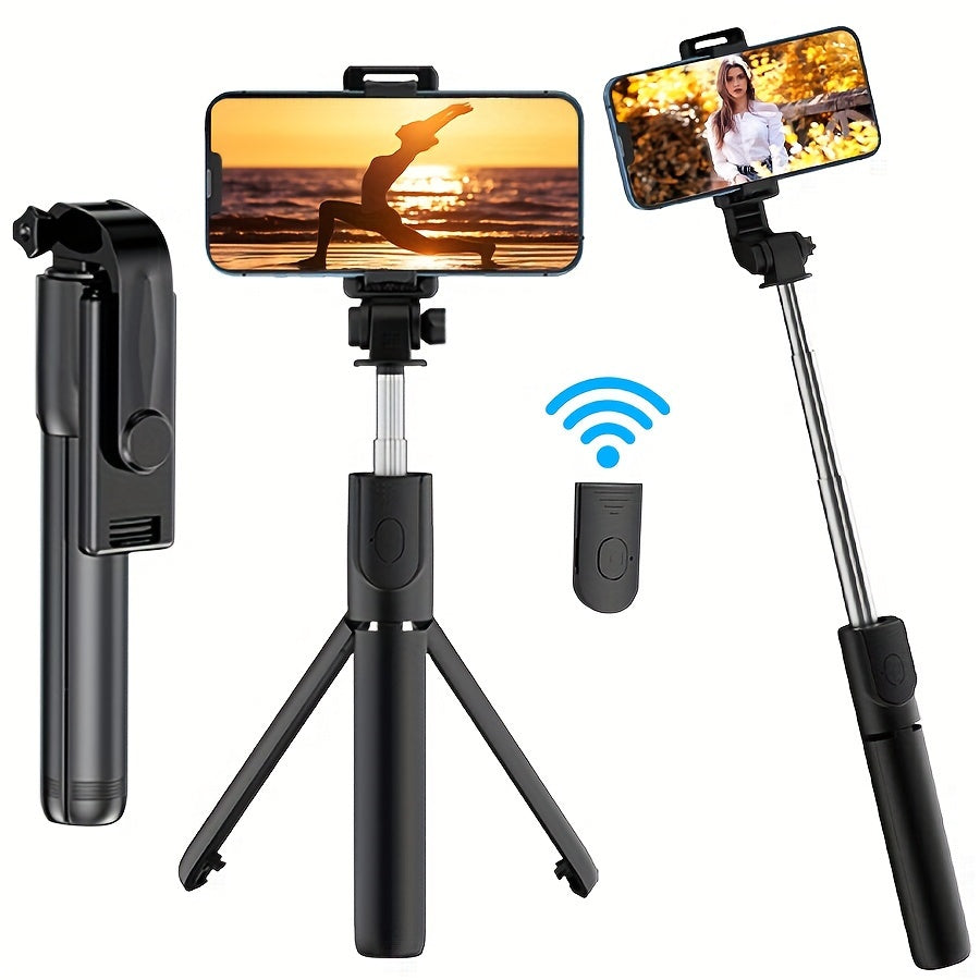 Wireless Selfie Stick Tripod with Remote Control for Smartphones