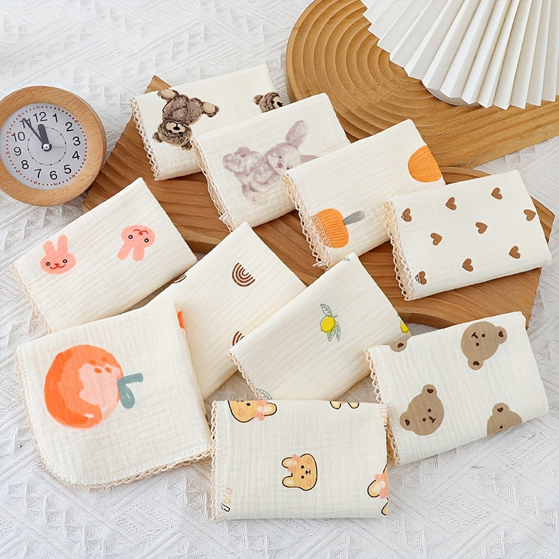 Набор из 3 мягких муслиновых детских слюнявчиков - многофункциональные, висячие треугольные полотенца для кормления и протирки рук