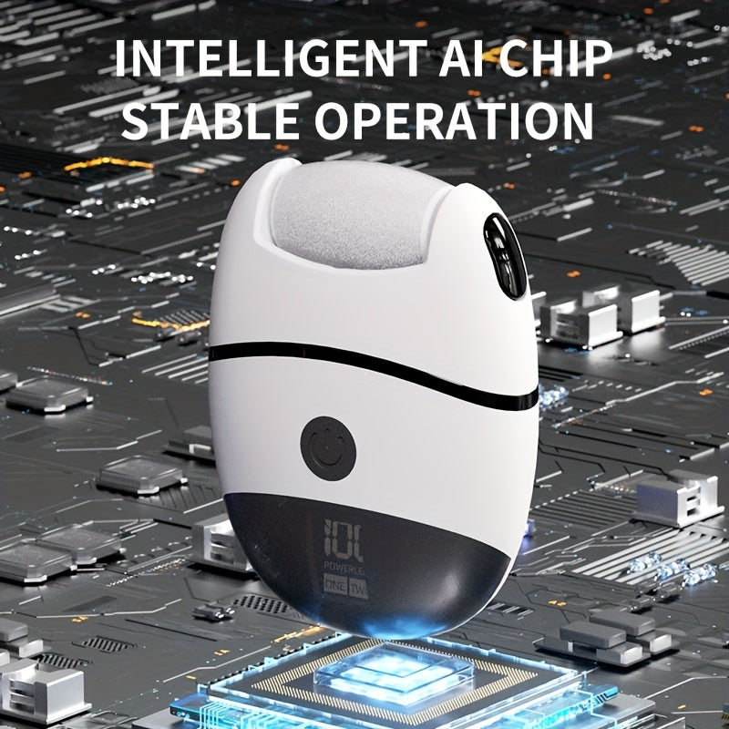 Электрическая щетка для ног с ЖК-дисплеем и 5 насадками для удаления омертвевшей кожи