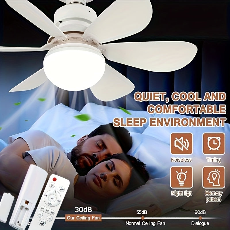 Ceiling Fan with Light 41.91cm 52.07cm 3-Speed 3-Color Dimmable E26/E27 Remote