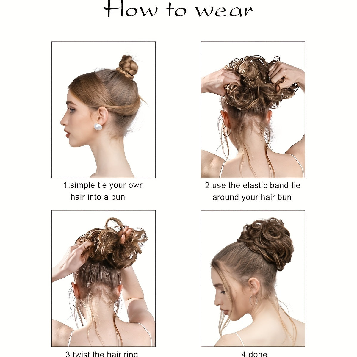 Women's Hair Wig with PET Material, High Gloss, Sewn Connection, 50g