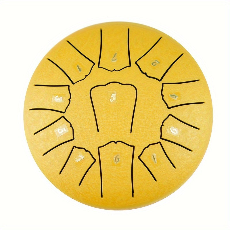 Steel Tongue Tambourine 6-Inch 11-Note D Key Portable Musical Instrument for Beginners