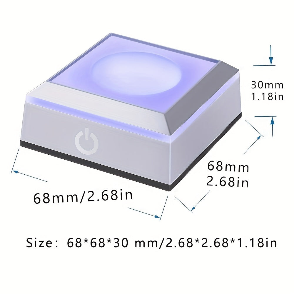 LED Light Base for 3D Crystals Touch-Sensitive Color Changing USB Rechargeable Acrylic Glass