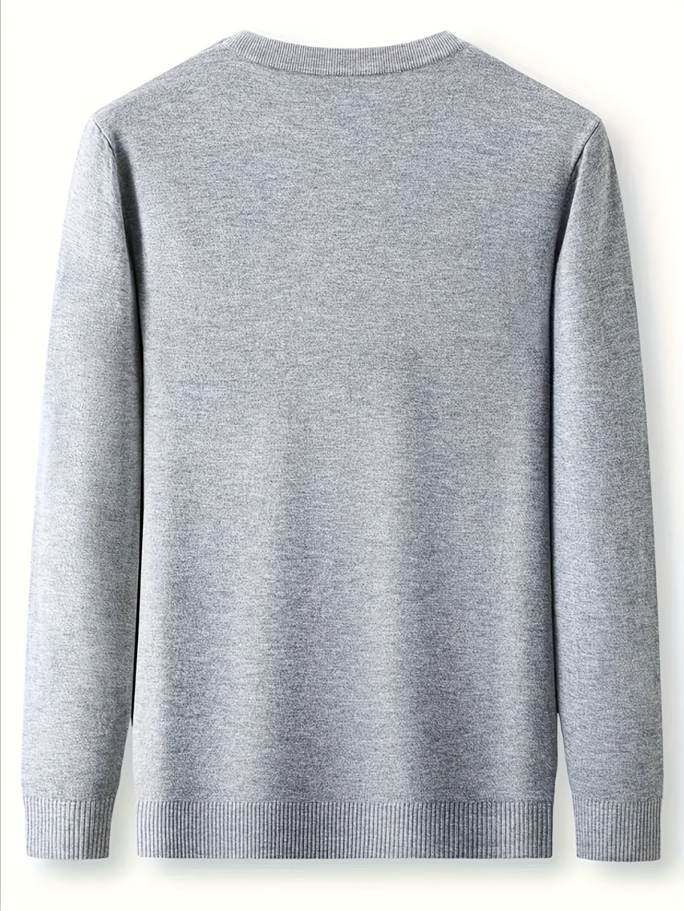 Erkaklar uchun qish va kuz mavsumi uchun bir rangli trikotaj sviter - ko'p maqsadli uzun qo'lqop, sovg'a sifatida mukammal.