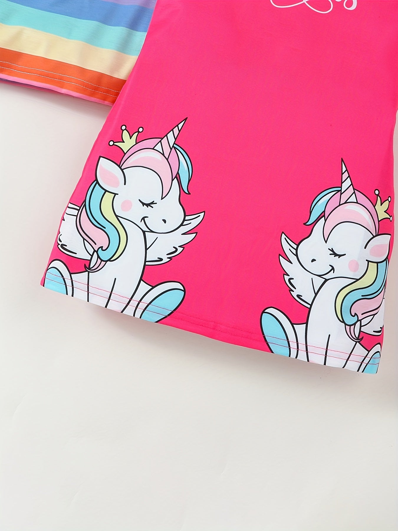 Girls' Cotton Cat Print Dress Set for Summer Casual Wear Age 12 and Under