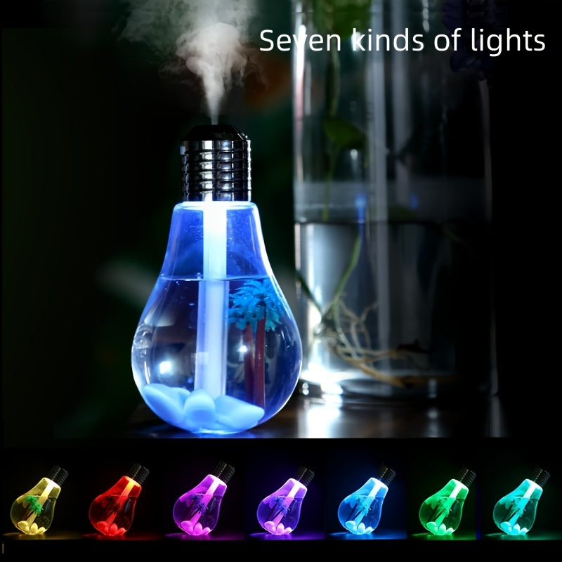 Hanging Bulb Humidifier Colorful Lights USB Powered Atomization 1L Nightlight