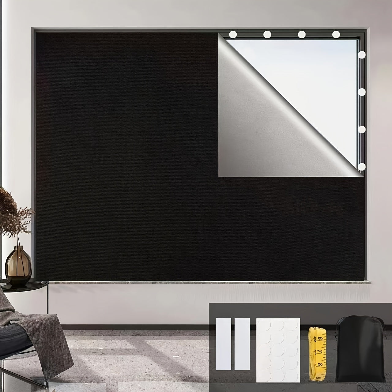 Blackout Curtain Panel, Portable UV Block Window Shade for RV Bedroom