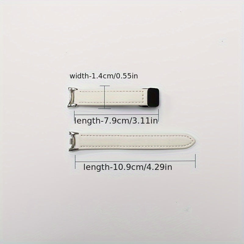 Magnetic Watch Strap for Xiaomi 9/8 Synthetic Leather Stainless Steel Buckle