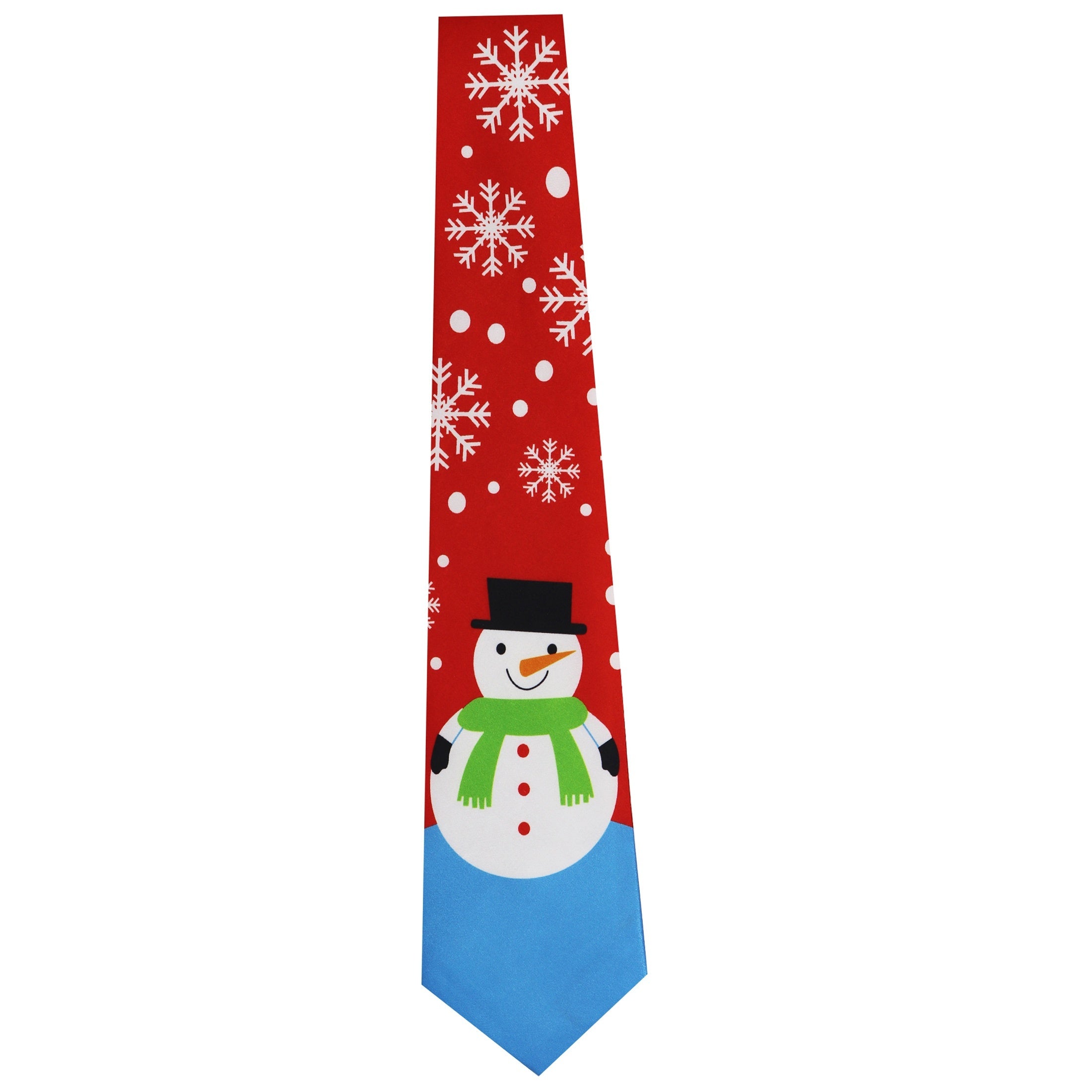 Unisex Christmas Tie Polyester Santa Snowman Candy Cane Holiday Party Accessory