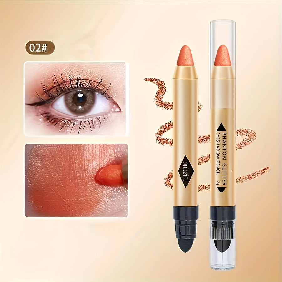 Women Shimmer Glitter Contouring Eyeshadow Pencil Double-Ended Brightening Makeup