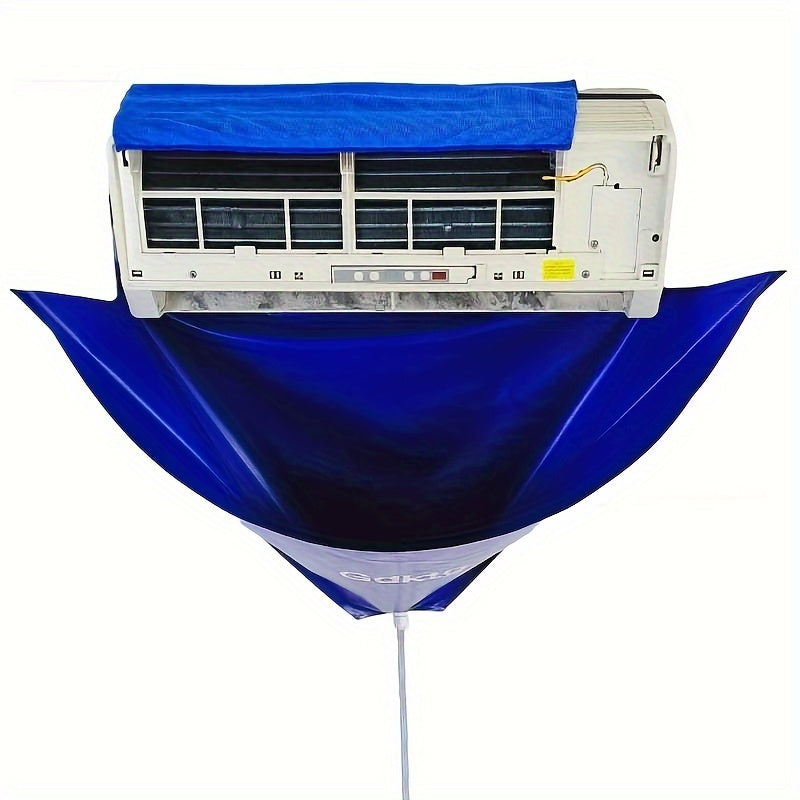 Hanging Air Conditioner Cleaning Cover 95/130cm Dust Removal Kit with Brush Towel Water Pipe