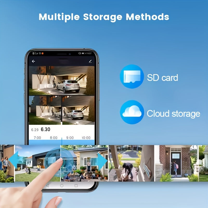 1080p HD WiFi камера видеонаблюдения с 360° охватом, двусторонний звук, оповещения о движении