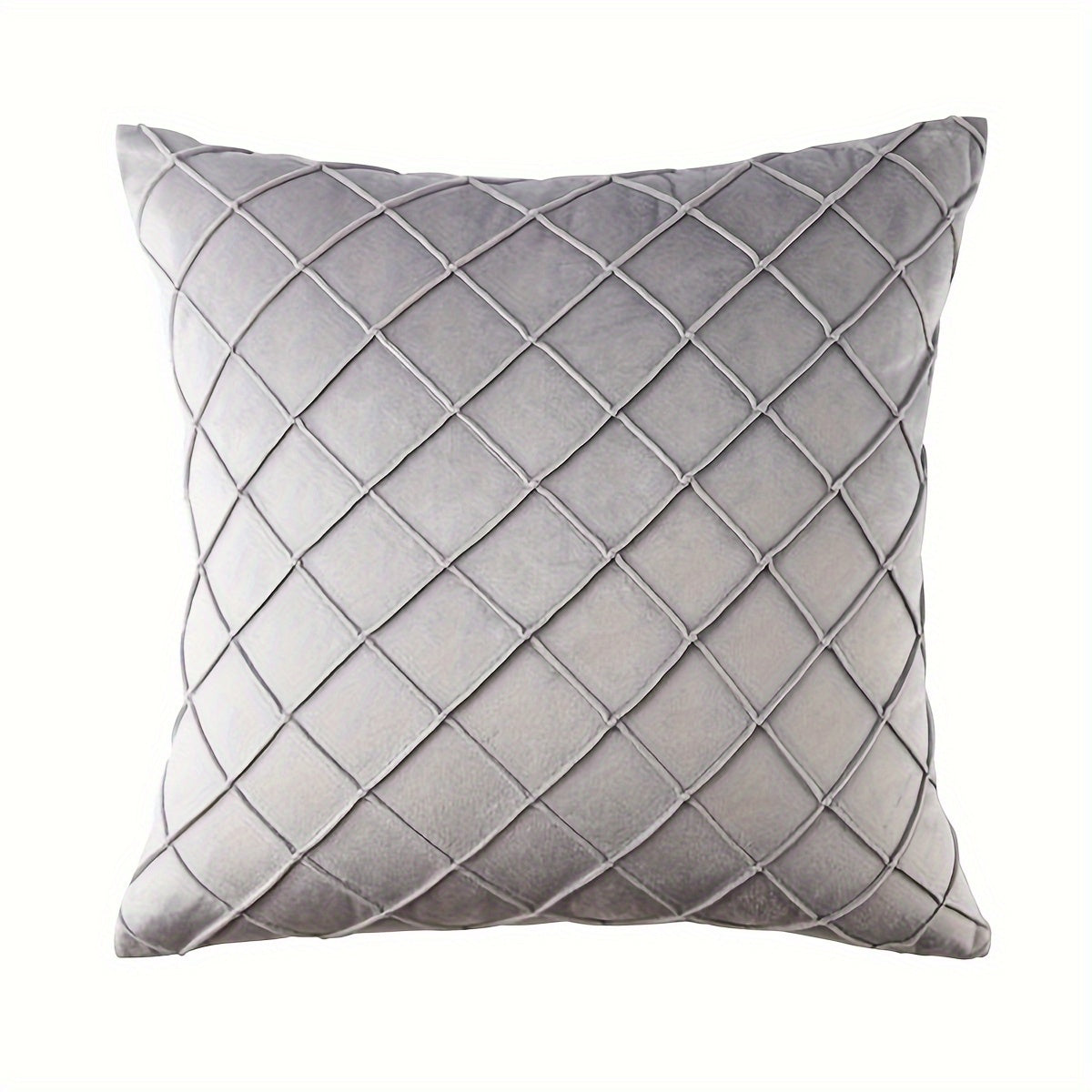 Argyle Polyester Velvet Throw Pillow Cover for Sofa Couch Living Room Decor