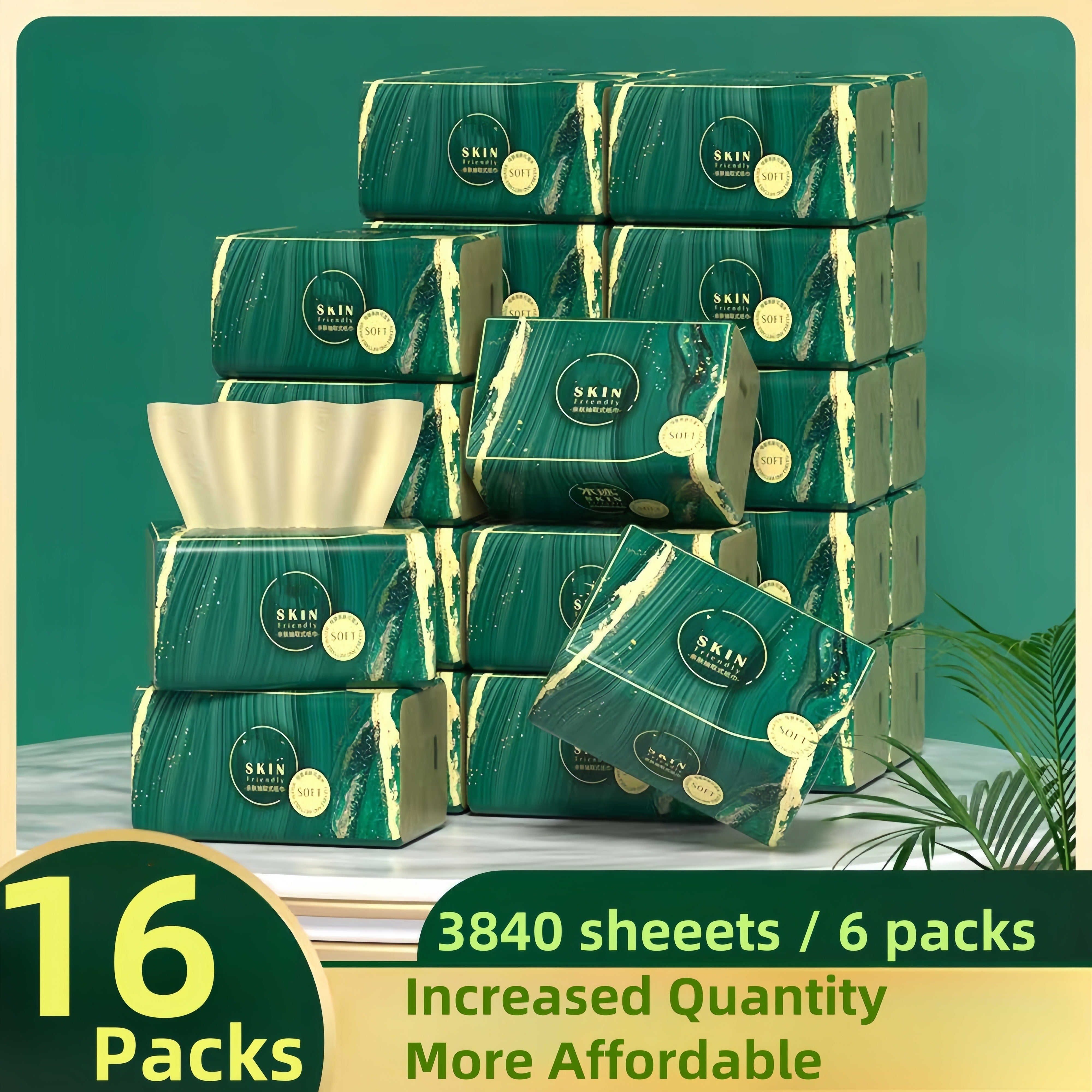 Rangli Glaze Series 4-qavatli tozaqog'oz, yumshoq, kuchli, yaxshi so'radigan bambuk qog'ozi, 16 ta paket