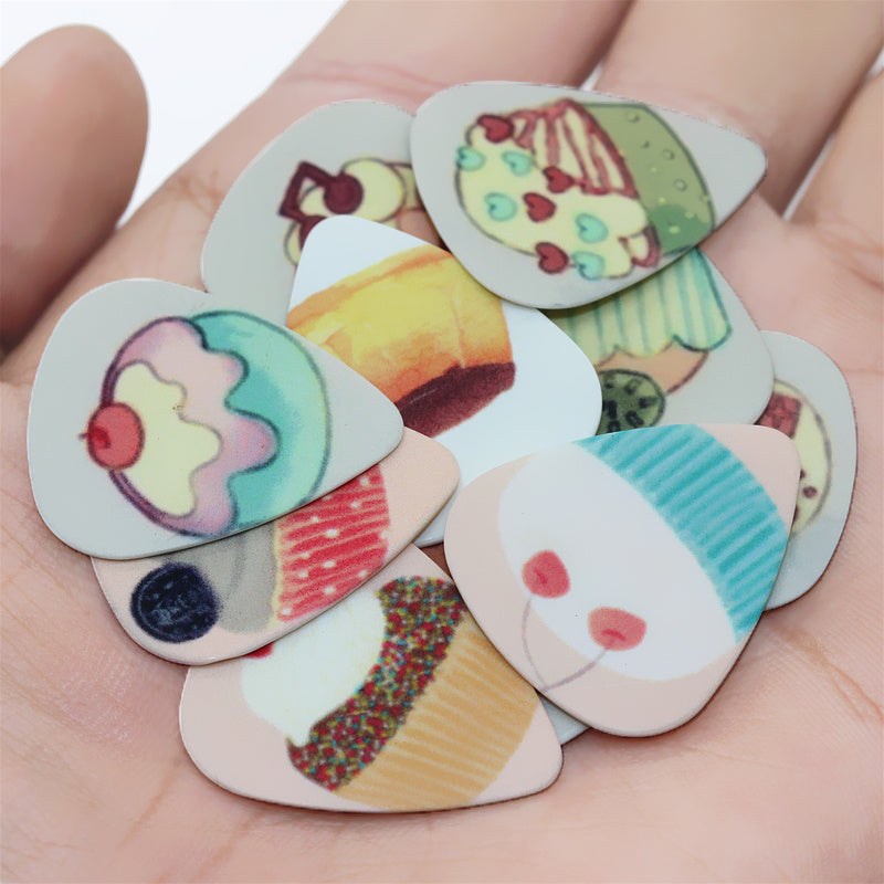 10 Colorful Cartoon Zombie Guitar Picks PVC 0.46/0.71/1.0mm for Acoustic Bass Ukulele