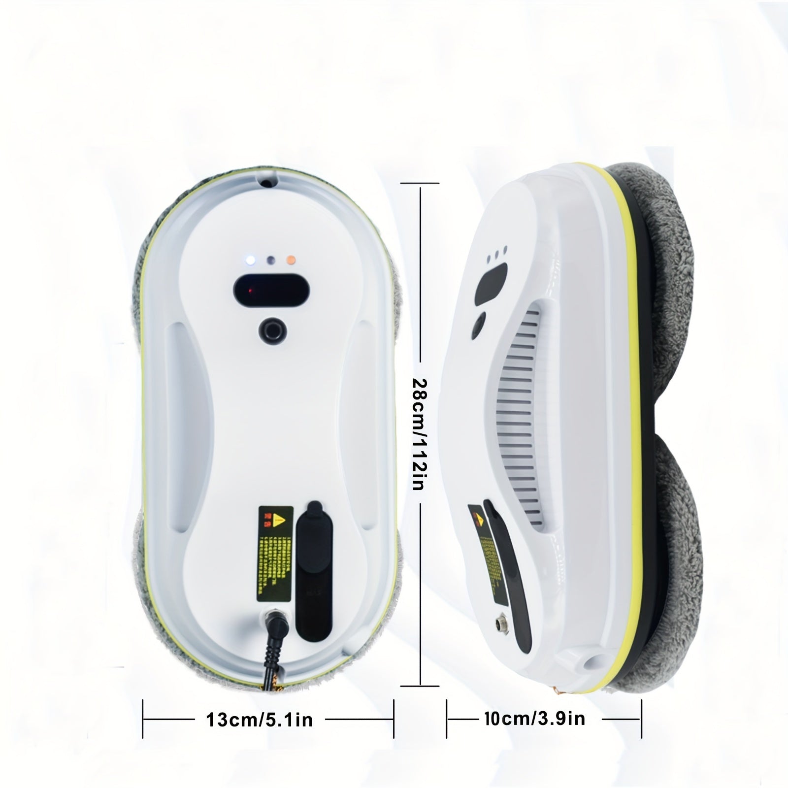 Remote-controlled Smart Window Cleaning Robot uses Dual Power (Rechargeable Lithium Battery), operates quietly at 65dB, and is suitable for homes with 220-240V power supply.